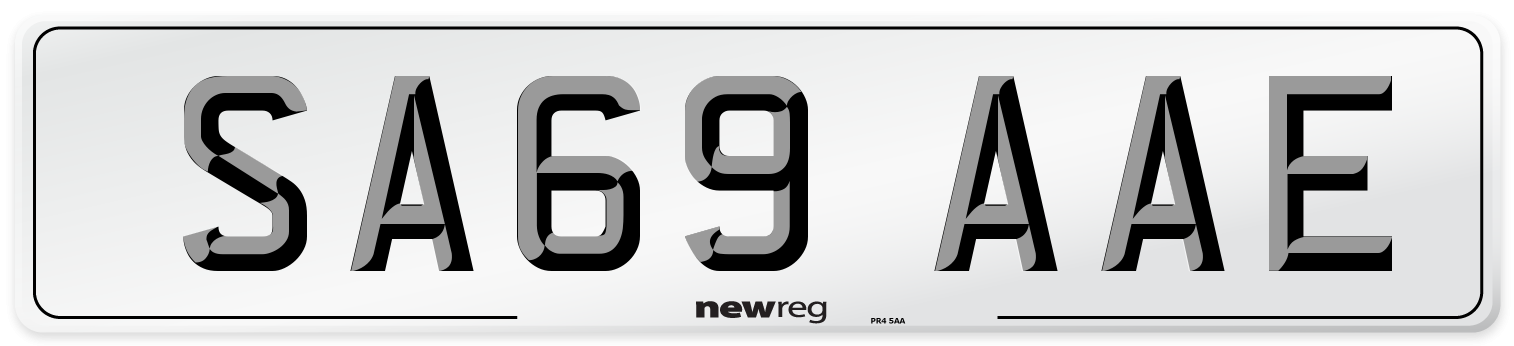 SA69 AAE Number Plate from New Reg